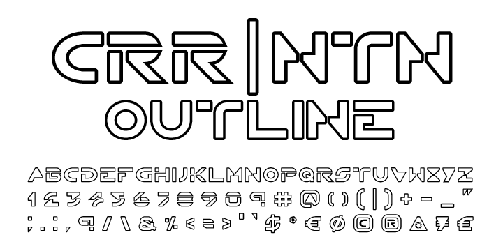 Beispiel einer CRR NTN Outline-Schriftart